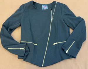 Black Textured Moto Jacket