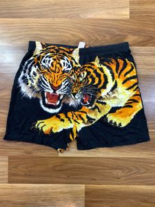 y2k tiger print shorts