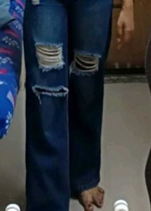 Stylish Ripped Blue Jeans 🌀