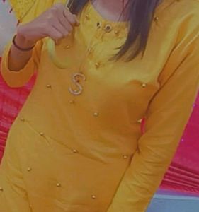 Yellow Kurti And Lower