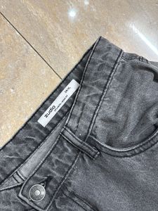 Stylish Grey Wash Mom Fit Jeans