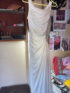 Elegant Ruched Embellished Gown