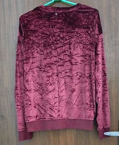ZARA Crushed Velvet Top