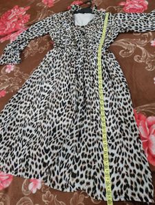 Zara Leopard Print Ruffle Dress