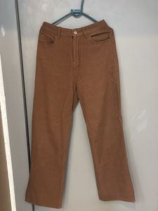 URBANIC Brown Wide Leg Jeans