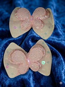 Sparkly Bow Hair Clips for Girls
