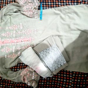 Embroidered Kurta Set with Dupatta