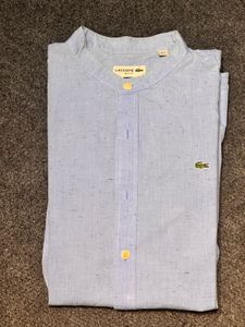 : 🐊 RARE LACOSTE CHINESE COLLAR SPECKLED SHIRT🐊