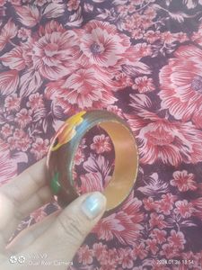 Hand-Painted Wooden Bangle