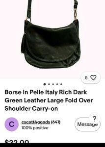 Stylish Black genuine Leather Bag with T