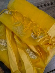 Yellow Embroidered Dupatta