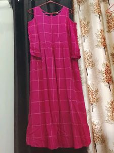 Ateesa Pink Cold Shoulder Maxi Dress