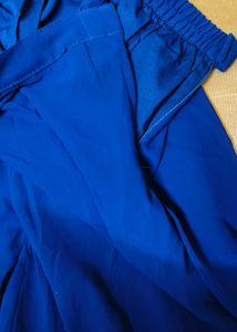 Blue Embroidered Indo Western wear