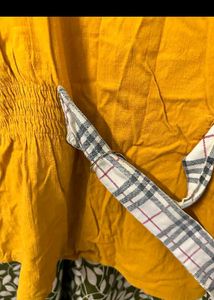 Y2K Mustard Yellow Peplum Top