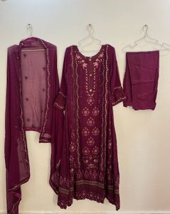 Original Pakistani Aghanoor Floor Length Dress