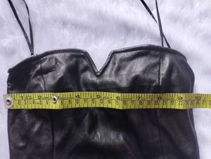 Black Faux Leather Top