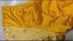 Yellow Colour Banarasi Silk Blouse