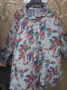 Floral Print Button-Up Shirt