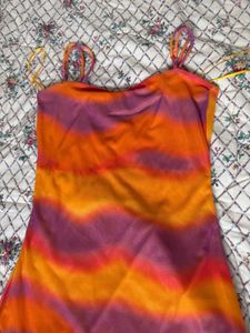 Tie-Dye Maxi Dress with Slit