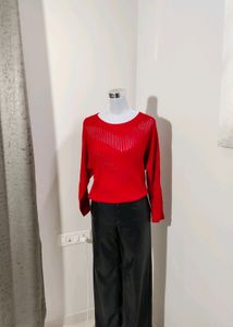 Red Hot Crochet Knitted Sweater🇸‌🇦‌🇱‌🇪24hrs