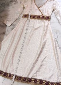 Ethnic Chikankari embroidery silk anarkali kurta