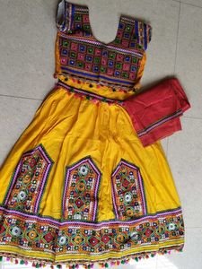 Embroidered Yellow Lehenga Choli Set