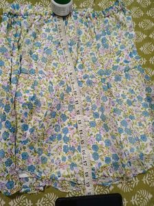 Papaya floral skirt