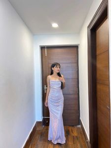 Sparkling Rose Gold Maxi Dress