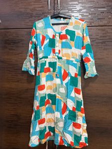 Colorful Printed Midi Dress