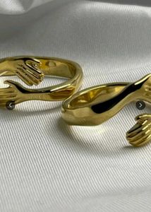 2 Chic Gold Tone Wrap Ring