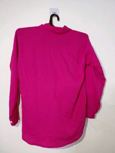 Vibrant Pink Button-Up Shirt
