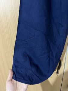 Navy Blue Wide Leg Palazzo Pants