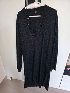 Black Sequined Kurta