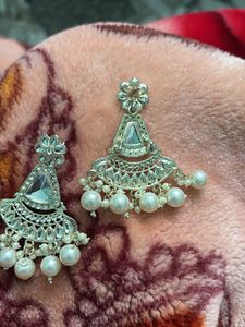 Elegant Silver Jhumka Earrings