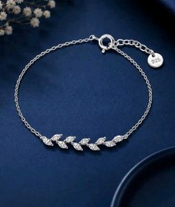 925 Leaf Design Bracelet