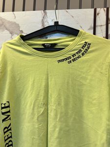 Lime Green Graphic Long Sleeve Top, Bust- 38/36