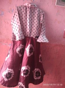 Combo Offer Satin Umbrella Full Film Frock For Girl Kids And One Other