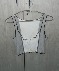 Grey Cropped Tank Top