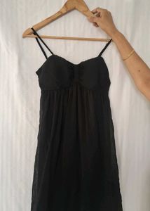 Black Spaghetti Strap Mini Dress