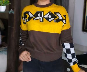 Color Block Knit Sweater