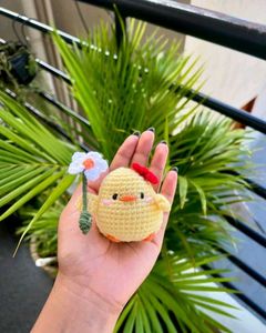 Crochet Chick with Flower