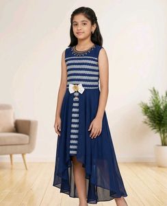 Elegant Navy Blue Gown