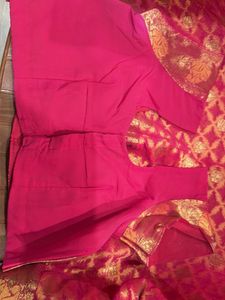 Vibrant Pink Banarasi Silk Saree