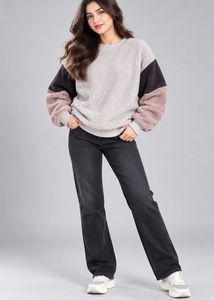 American eagle Cozy Colorblock Sherpa Sweatshirt
