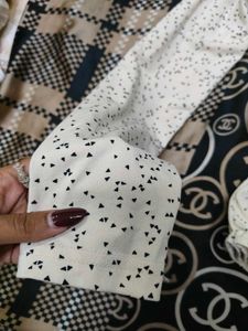 Chic Cream Polka Dot Long Sleeve Top