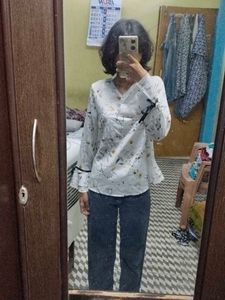 Floral Print V-Neck Tunic Top