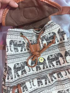 Boho Elephant Print Backpack