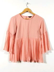 Taanz Peach Round Neck Casual Top (Women)
