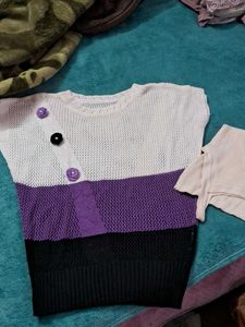 Knitted Color Block Top