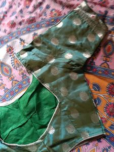 Green Silk Blend Assamese traditional makhela sado